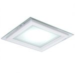 01-Foco Downlight LED Cuadrado con Cristal 160X160Mm 12W 900Lm 30.000H Blanco Cálido (GR-MB02-12W-CW)